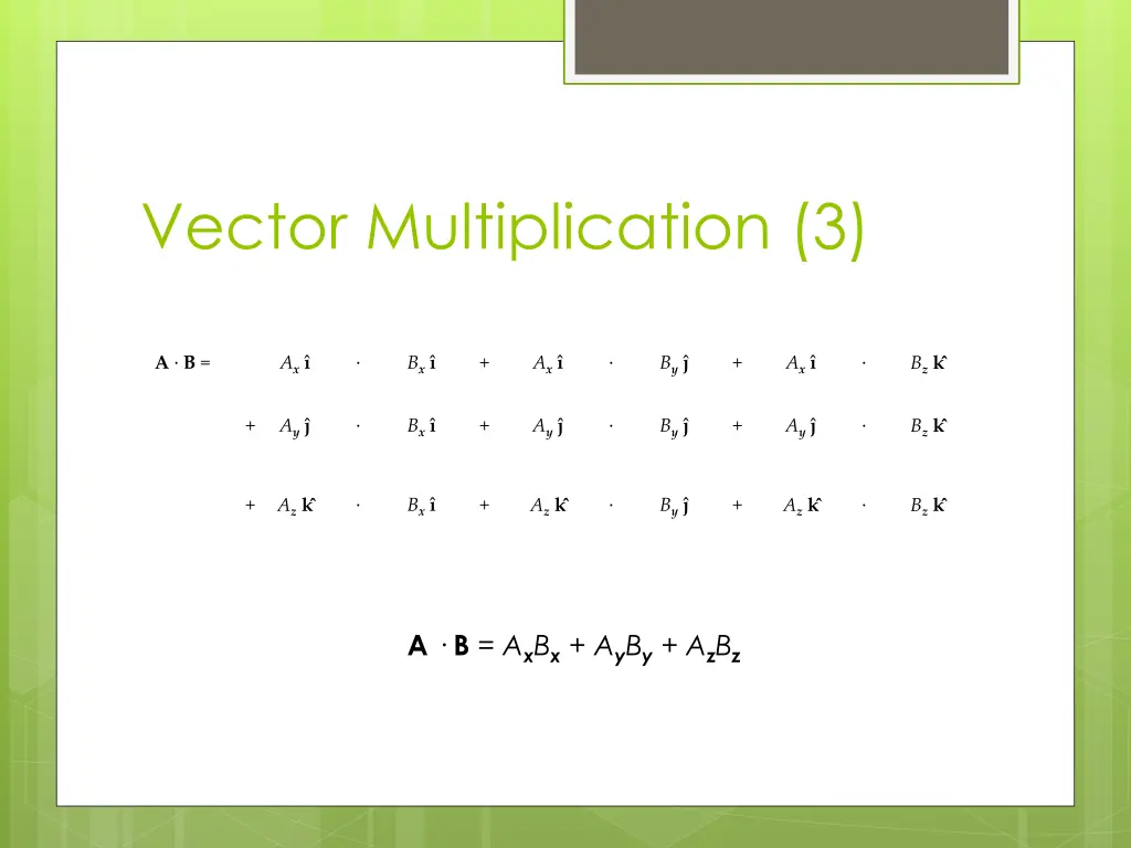 vector multiplication 3