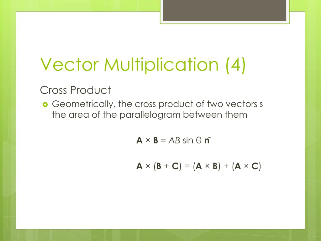 vector multiplication 4