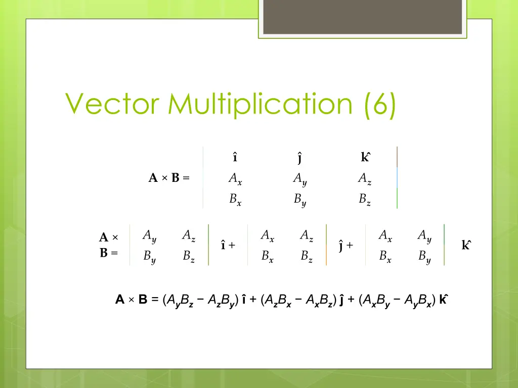 vector multiplication 6