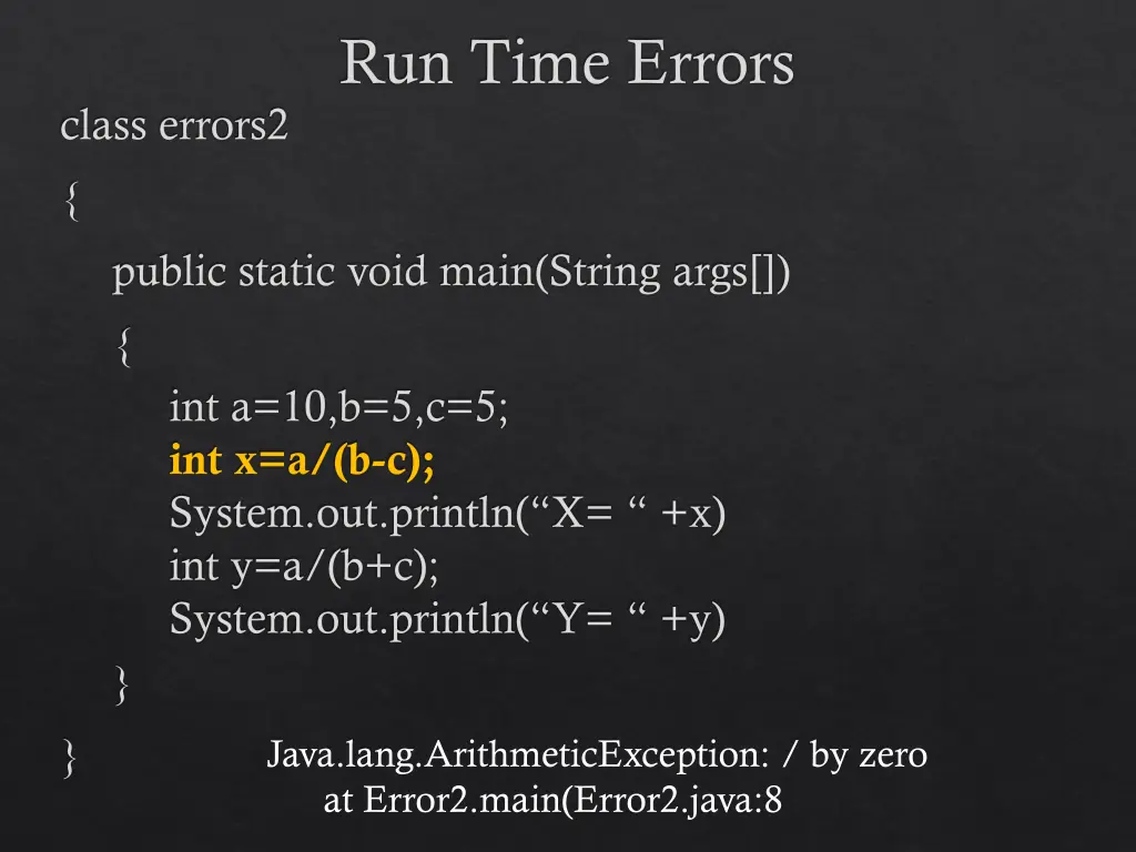 run time errors 2