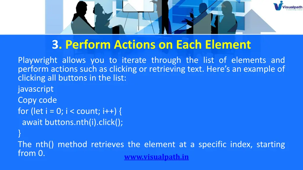 3 perform actions on each element playwright