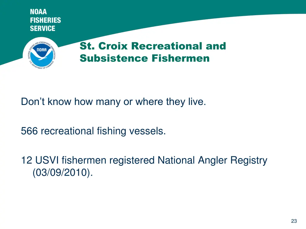 st croix recreational and subsistence fishermen