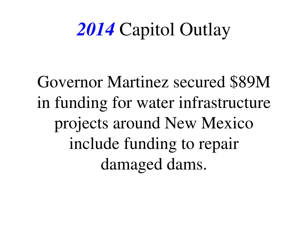 2014 capitol outlay