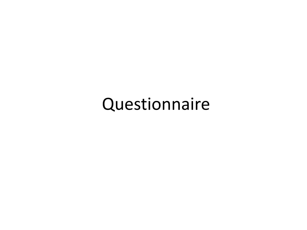 questionnaire