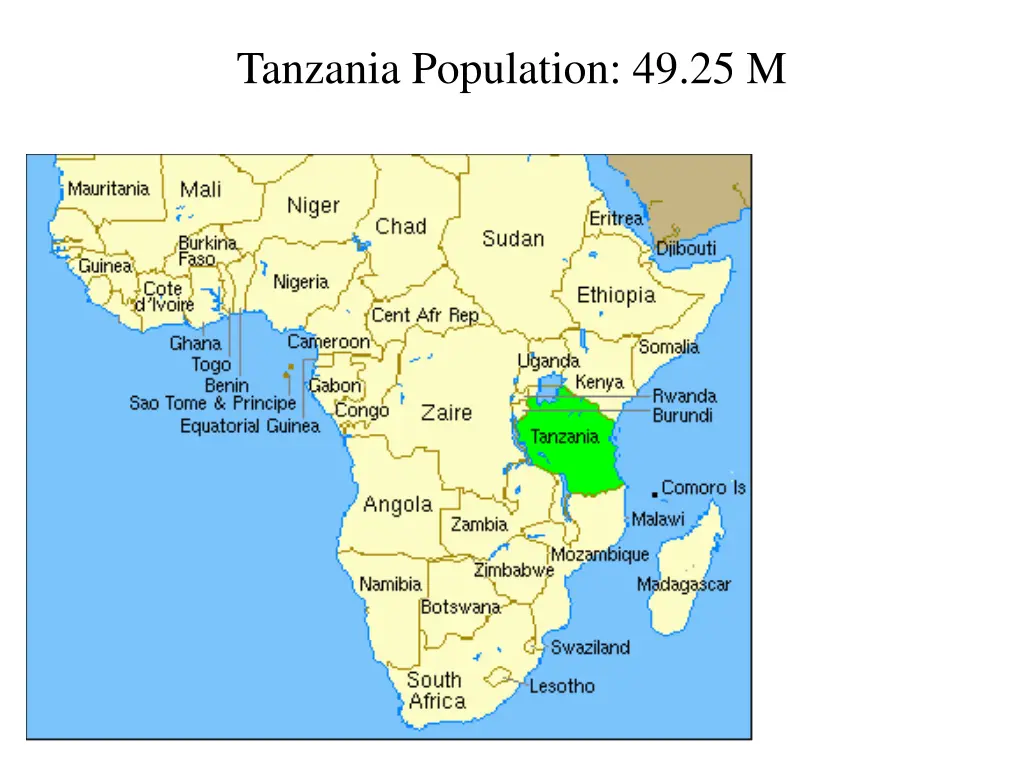 tanzania population 49 25 m