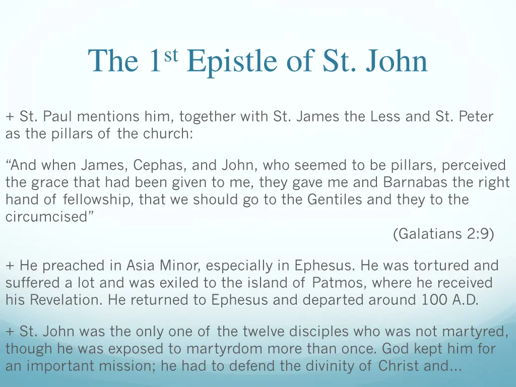 the 1 st epistle of st john 11