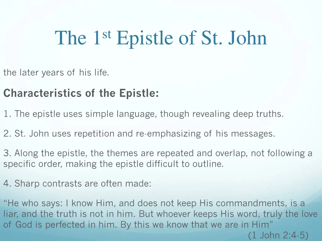 the 1 st epistle of st john 14