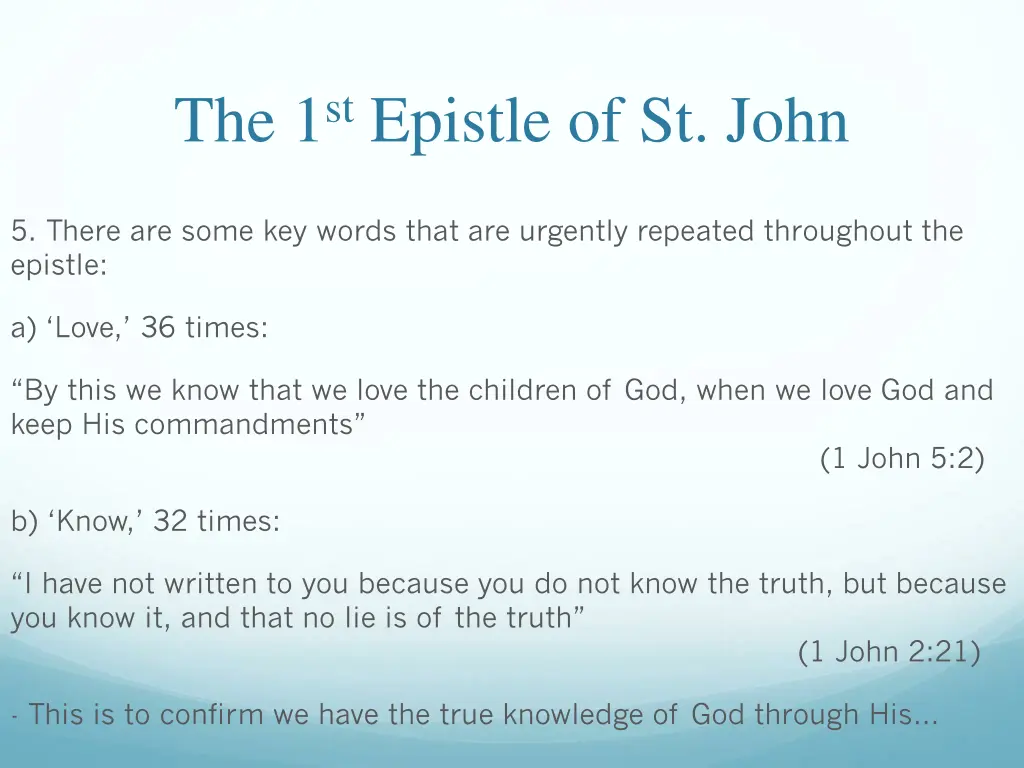 the 1 st epistle of st john 15