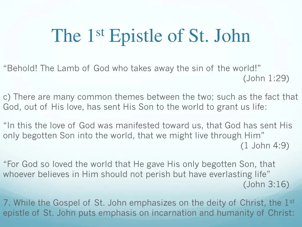 the 1 st epistle of st john 20