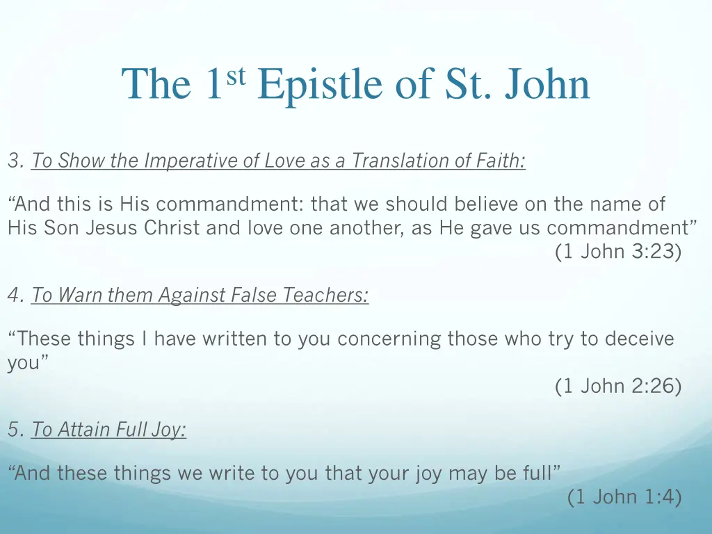 the 1 st epistle of st john 23