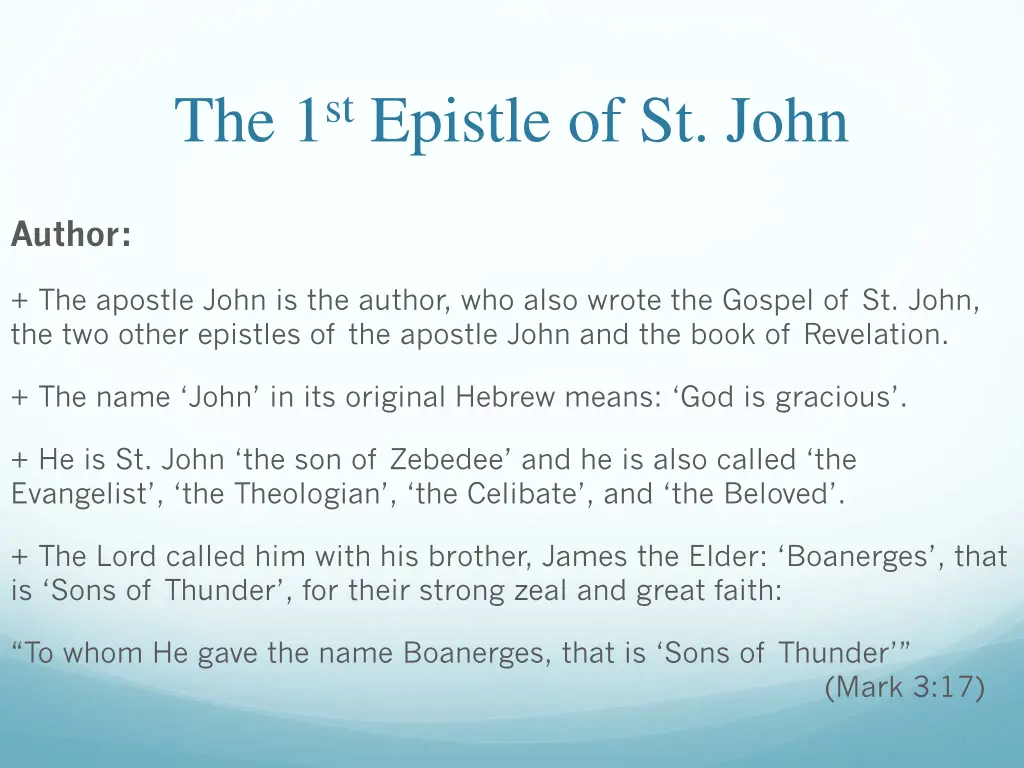 the 1 st epistle of st john