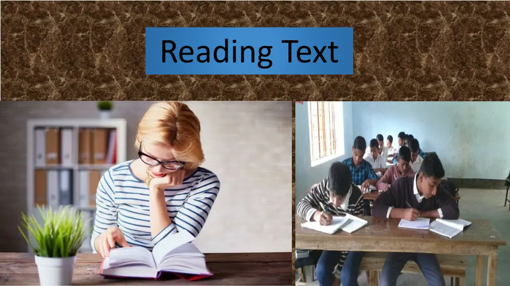 reading text