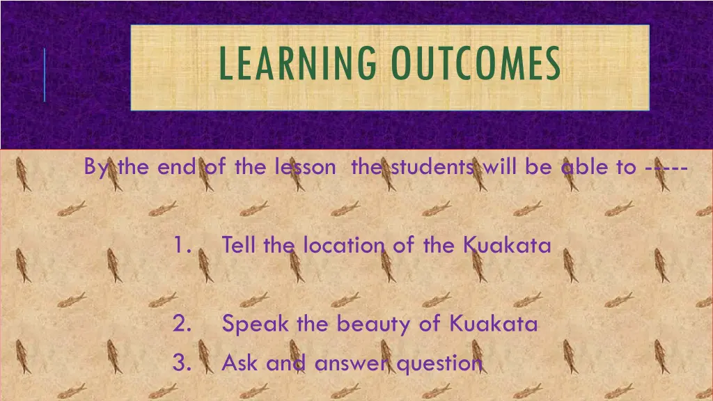 learning outcomes