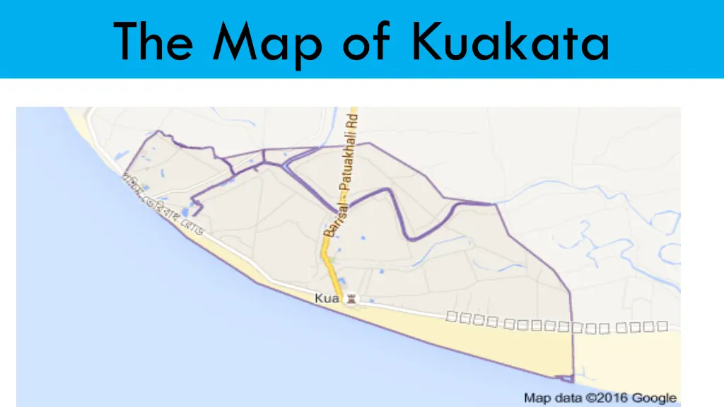 the map of kuakata