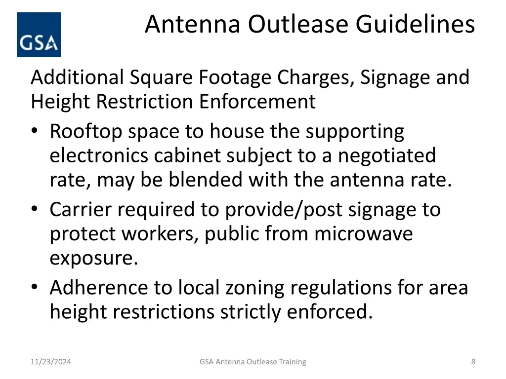 antenna outlease guidelines 2