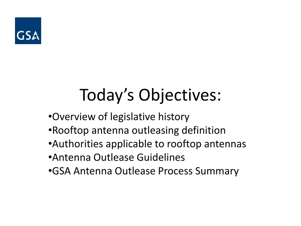 today s objectives overview of legislative