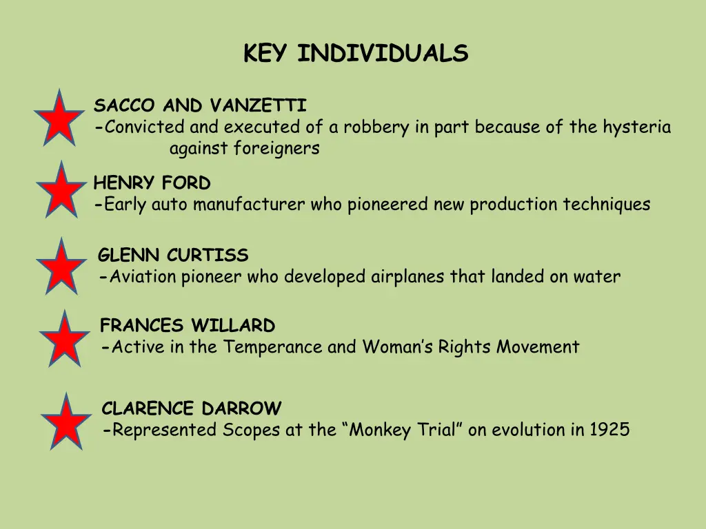 key individuals