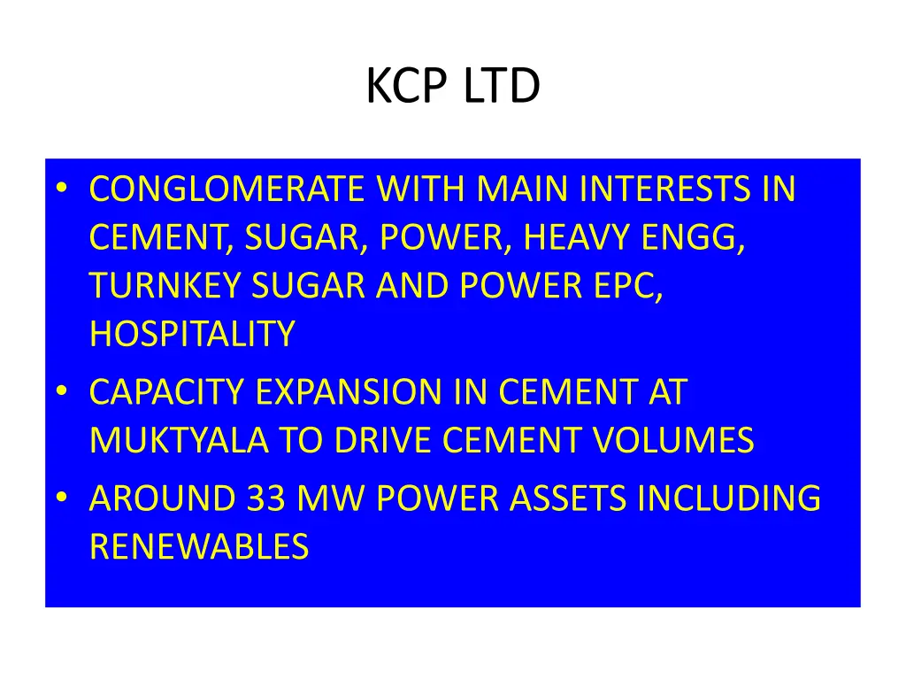 kcp ltd 1