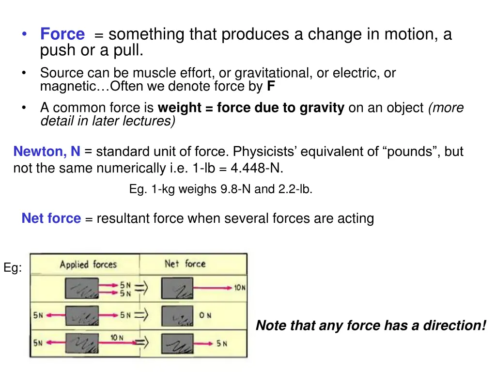 force something that produces a change in motion