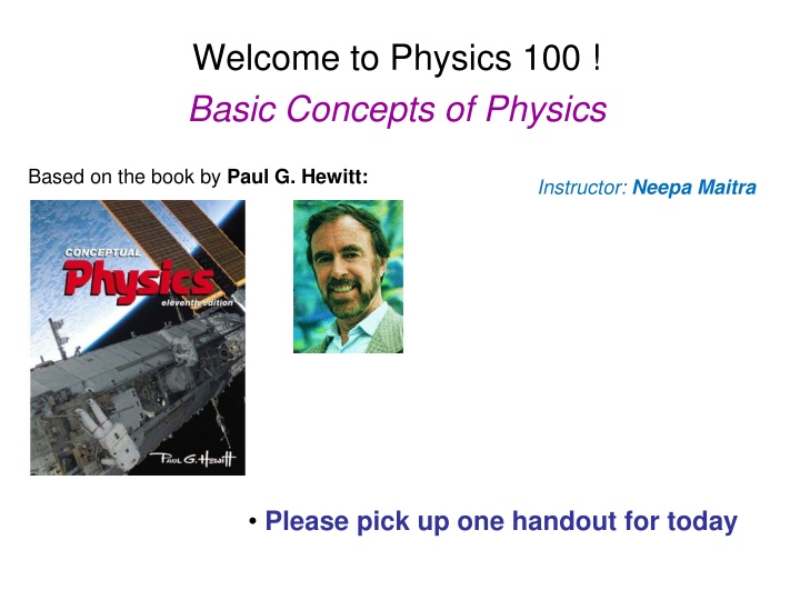 welcome to physics 100 basic concepts of physics