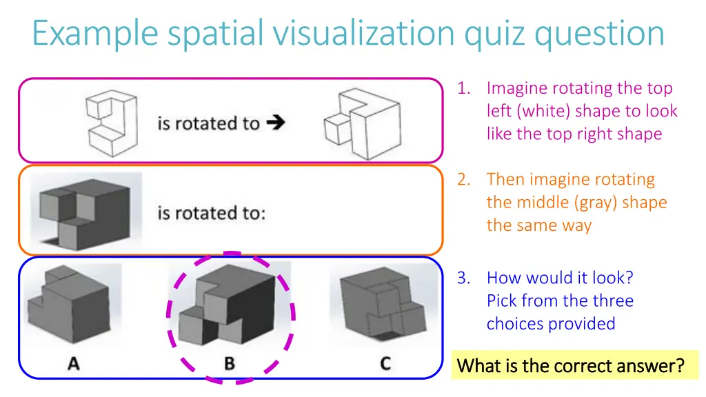 example spatial visualization quiz question