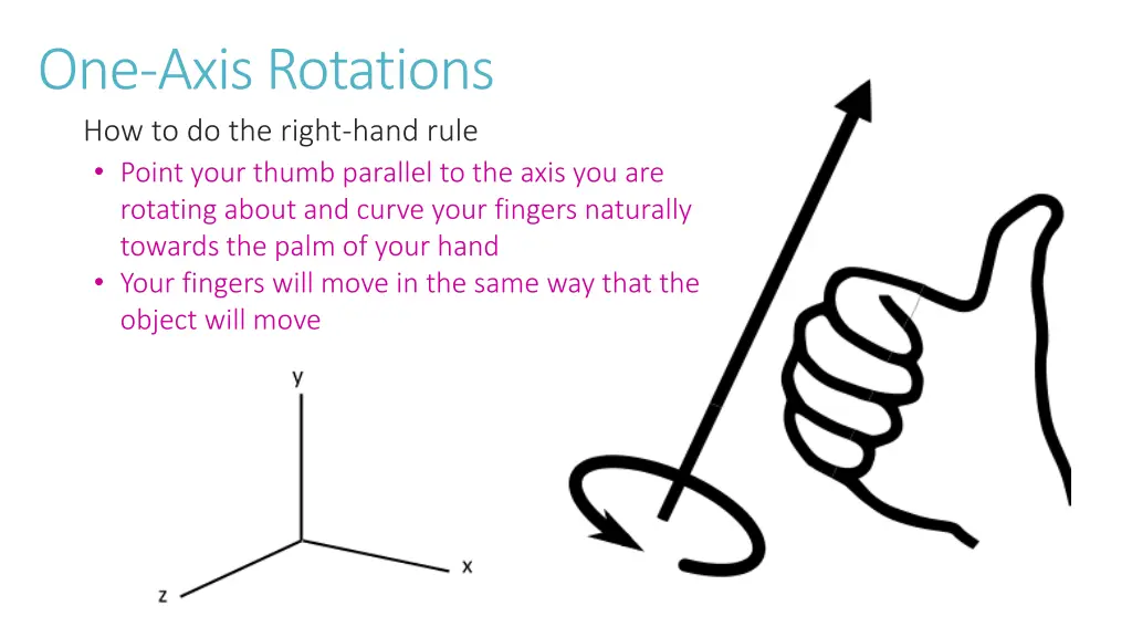 one axis rotations 1