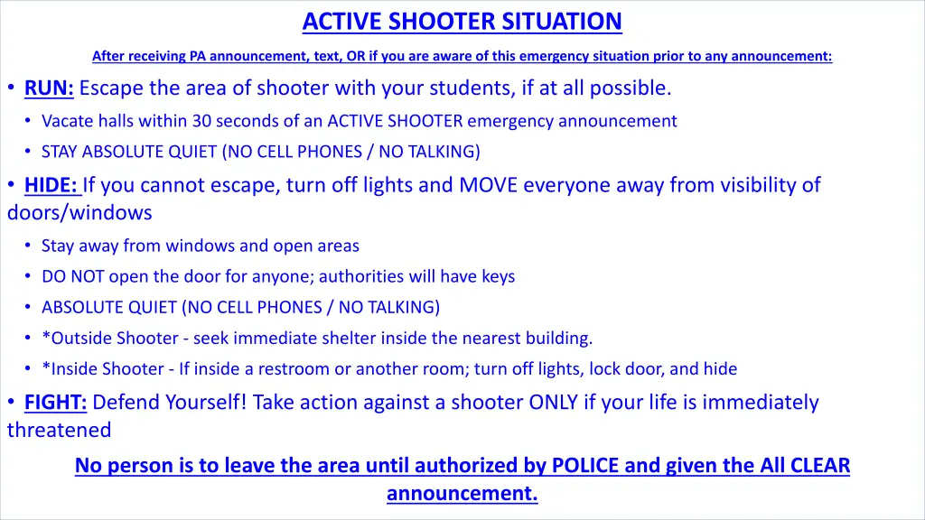 active shooter situation