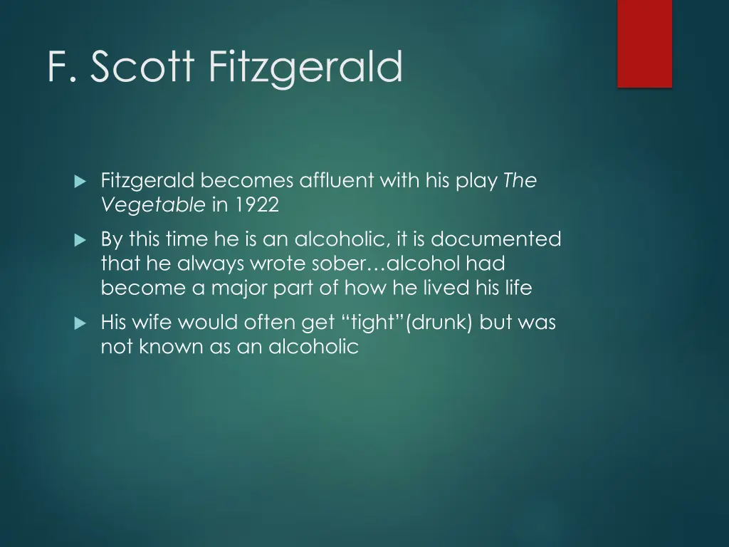 f scott fitzgerald 1