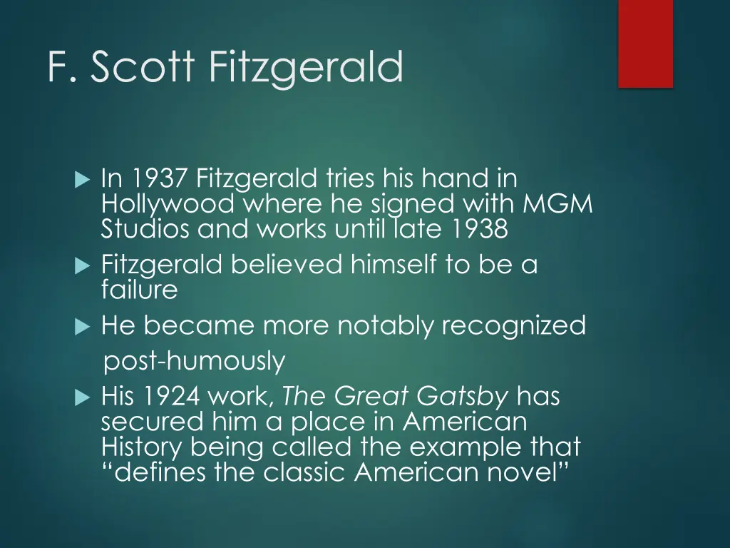 f scott fitzgerald 3