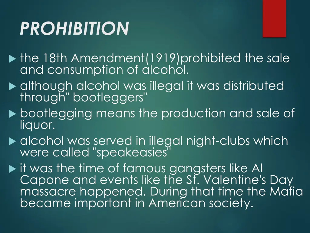 prohibition