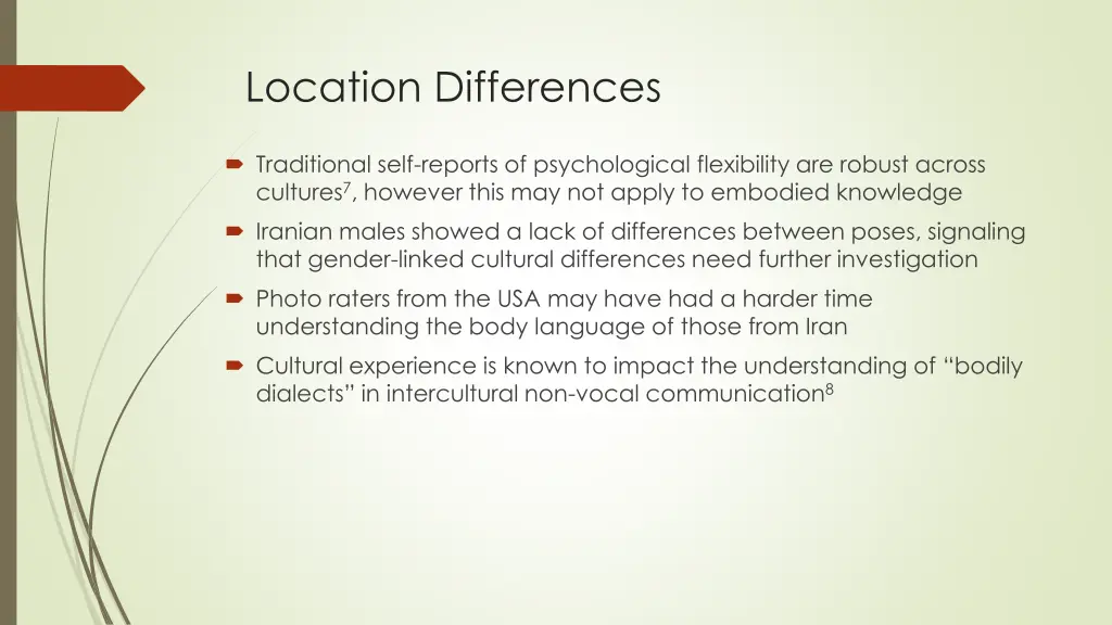 location differences