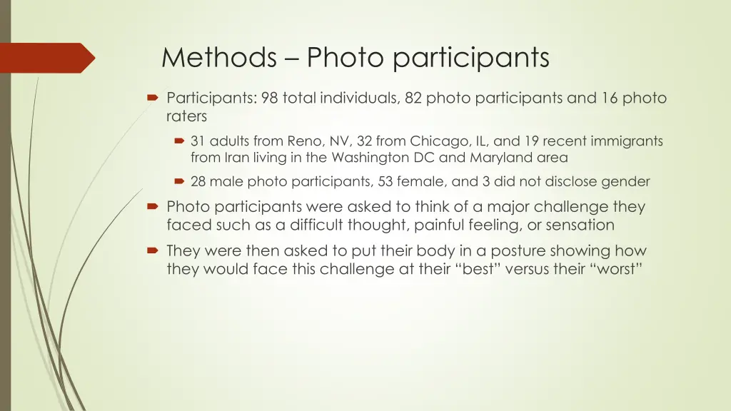 methods photo participants