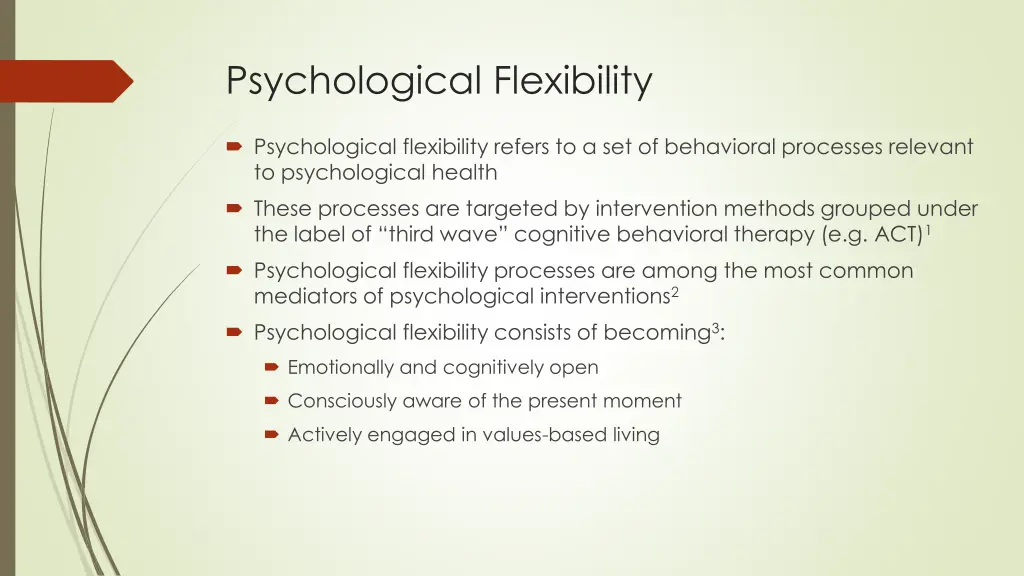 psychological flexibility