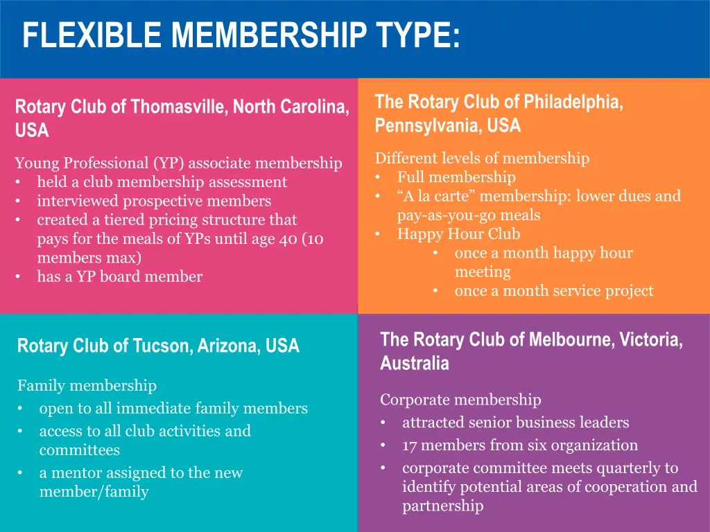 flexible membership type