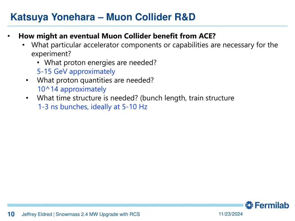 katsuya yonehara muon collider r d 1