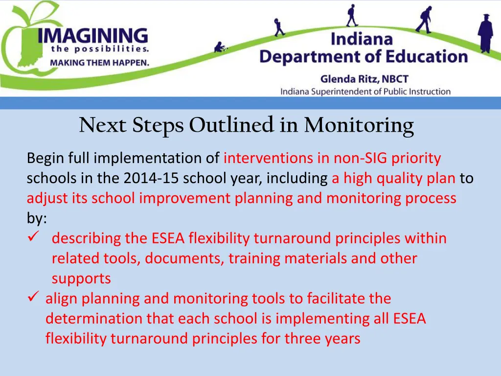 next steps outlined in monitoring 2