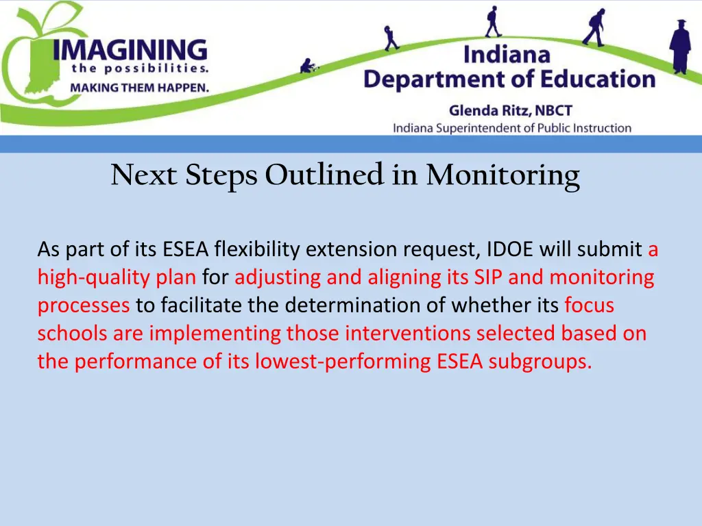 next steps outlined in monitoring 3