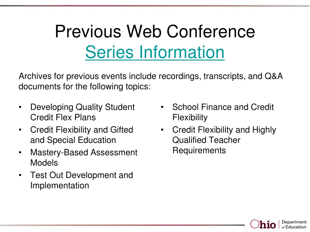 previous web conference series information 1