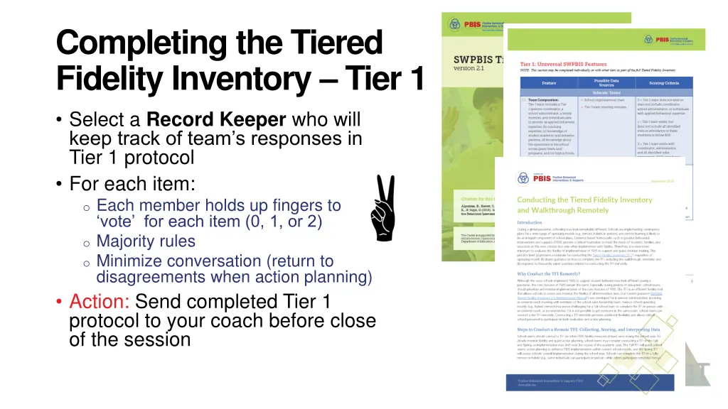 completing the tiered fidelity inventory tier