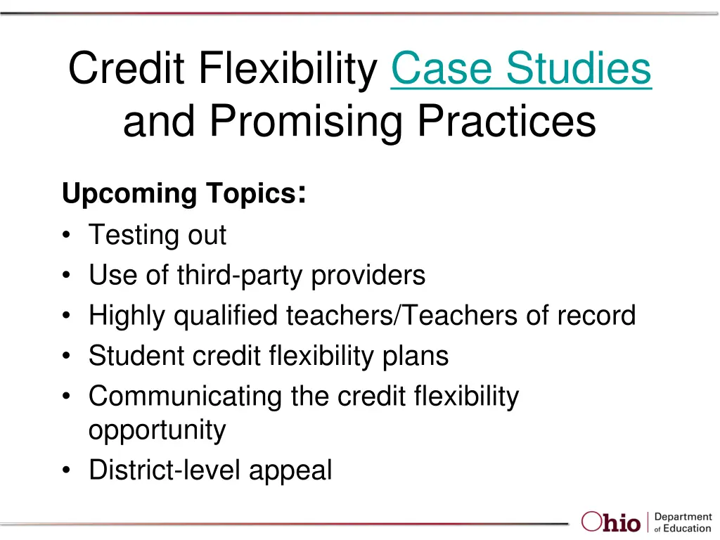 credit flexibility case studies and promising