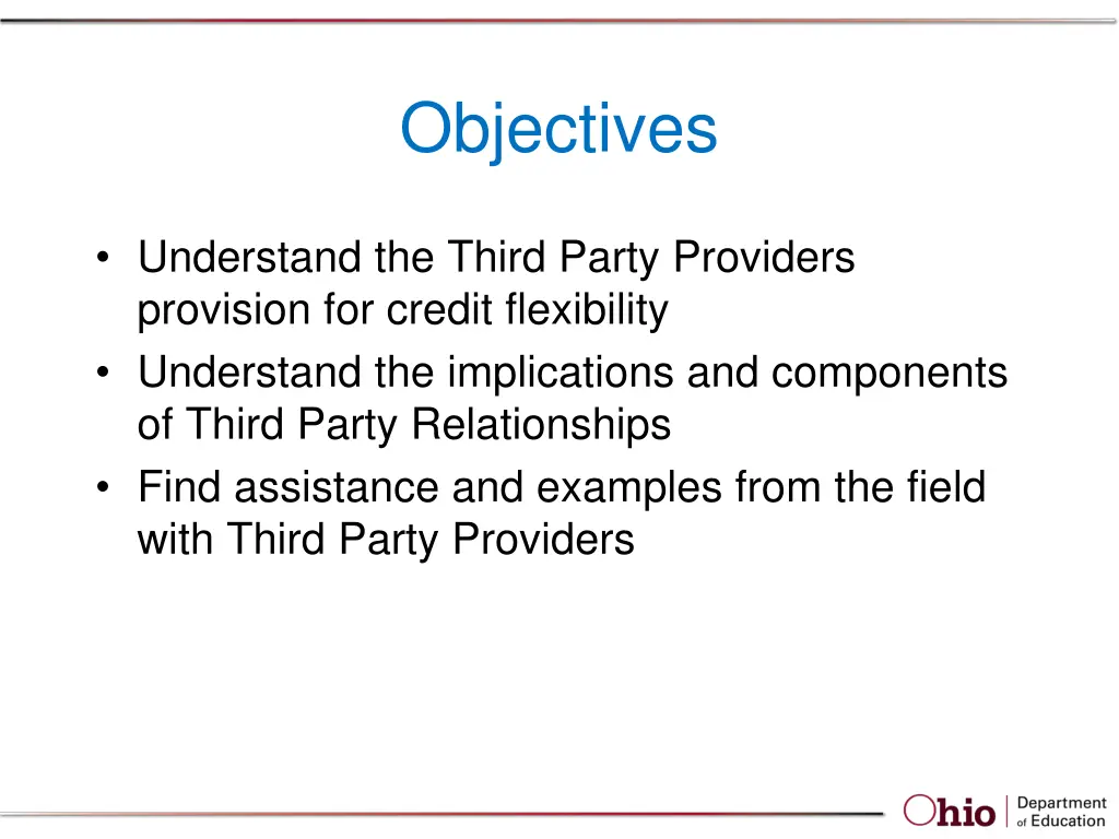 objectives