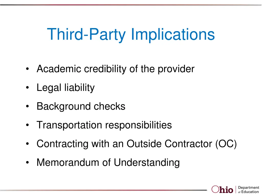 third party implications 1