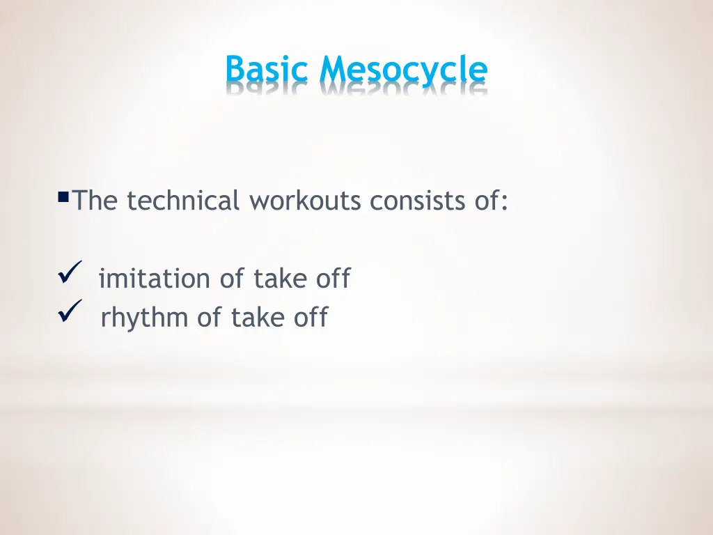 basic mesocycle 1