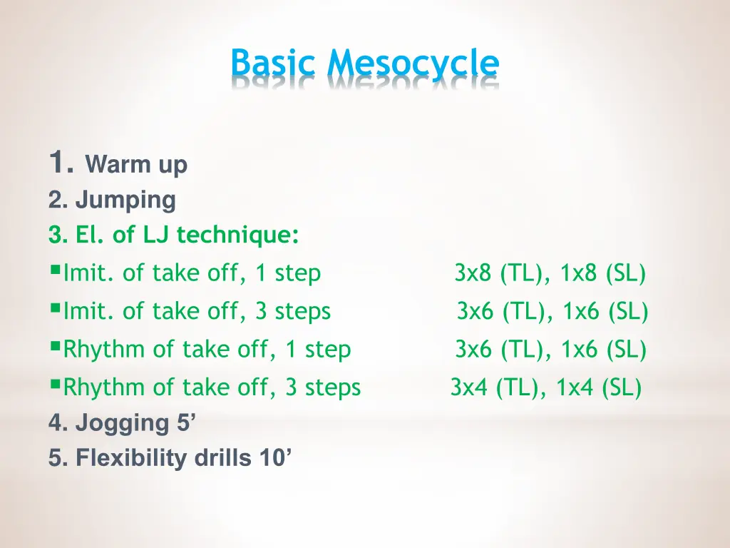 basic mesocycle 2