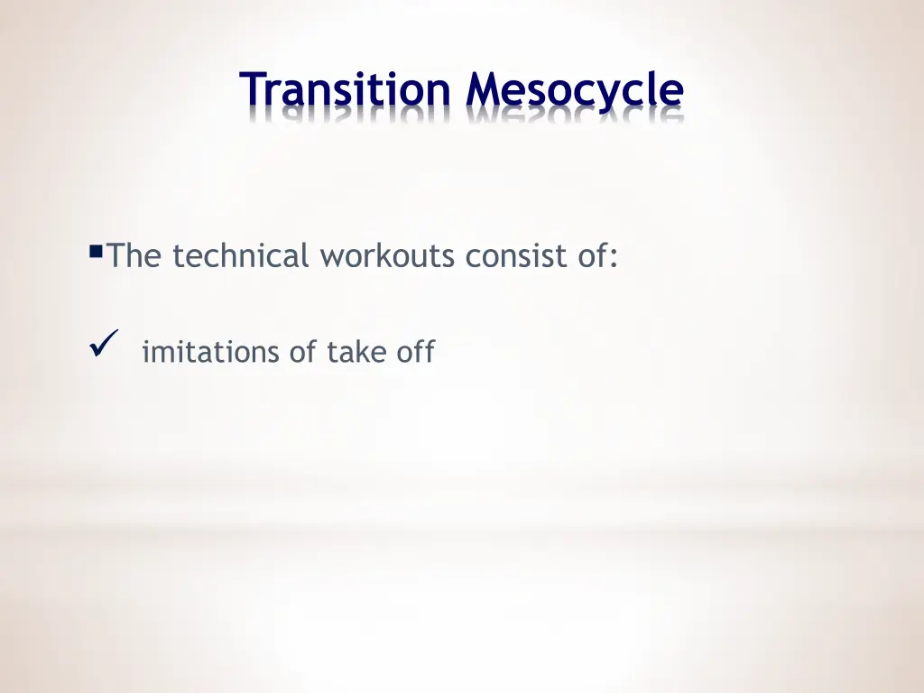 transition mesocycle 1