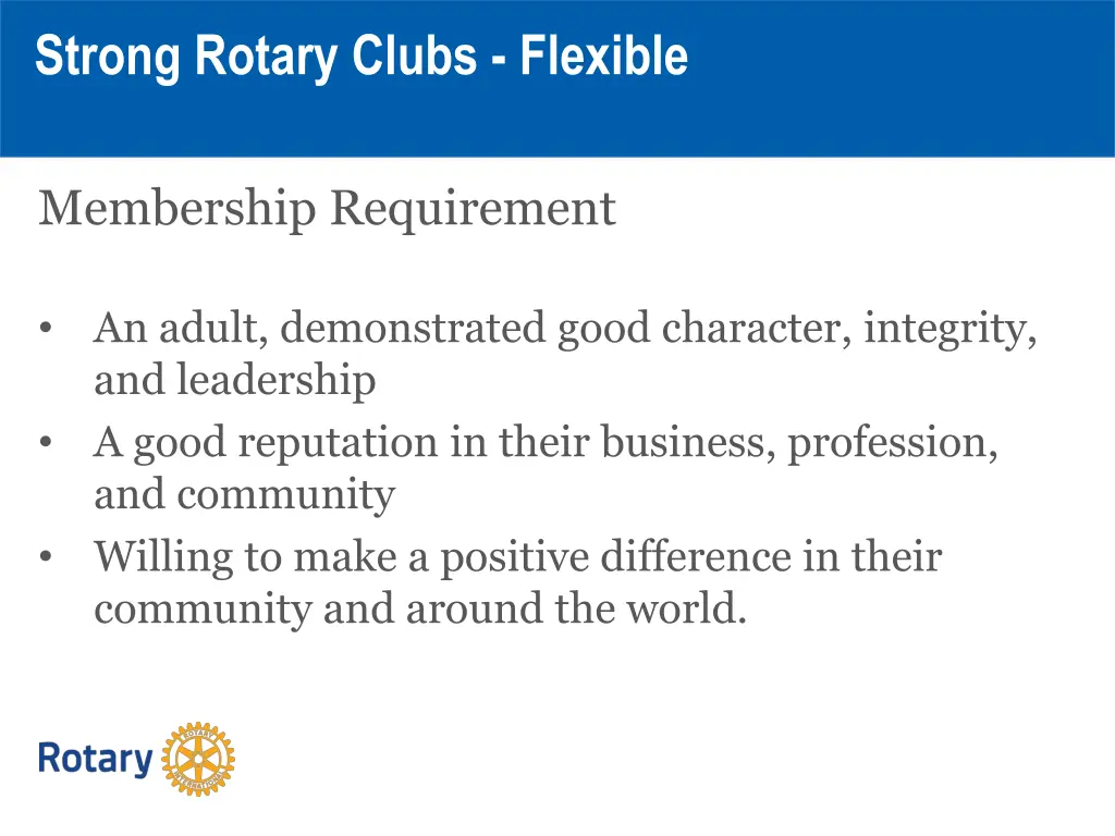 strong rotary clubs flexible