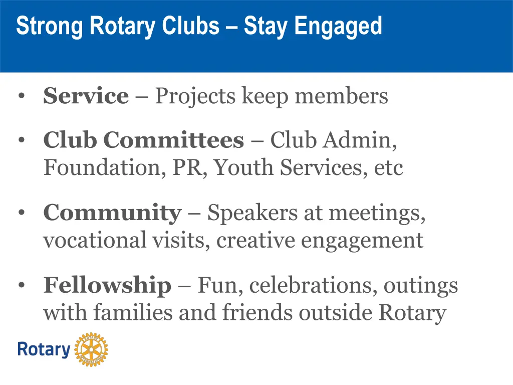 strong rotary clubs stay engaged