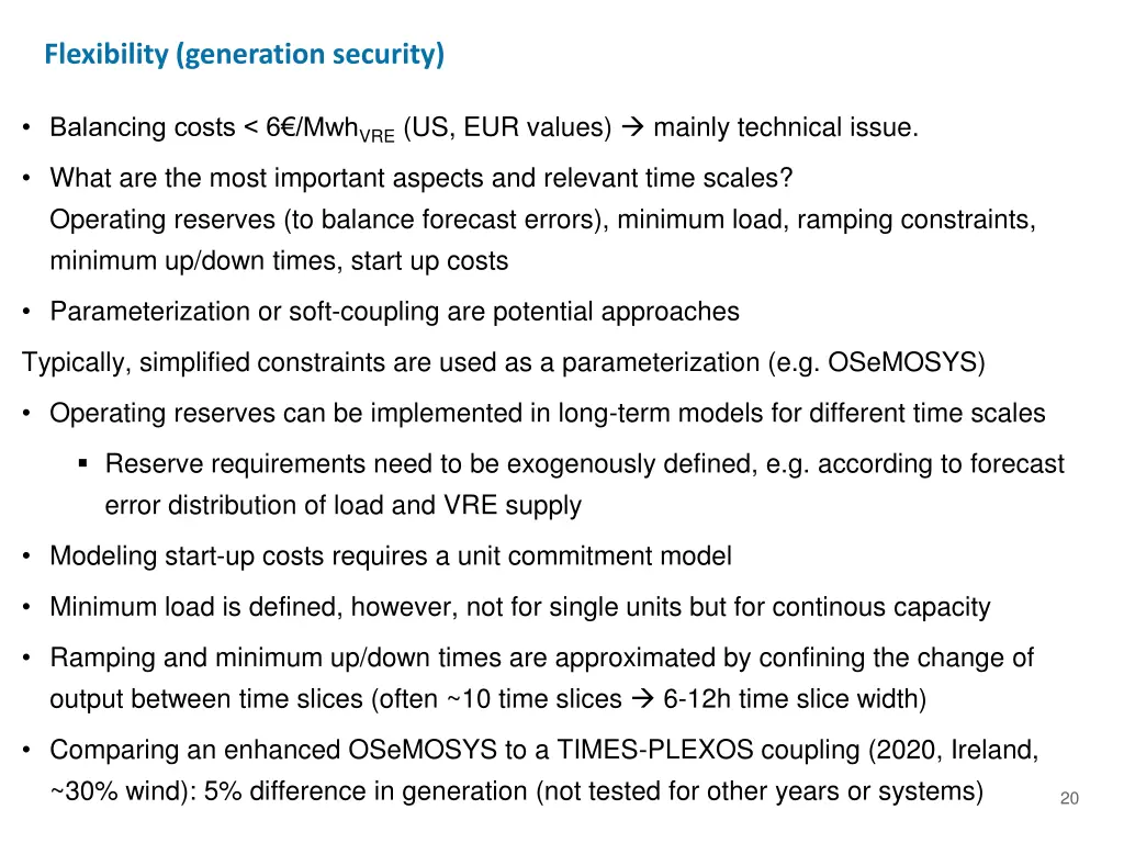 flexibility generation security