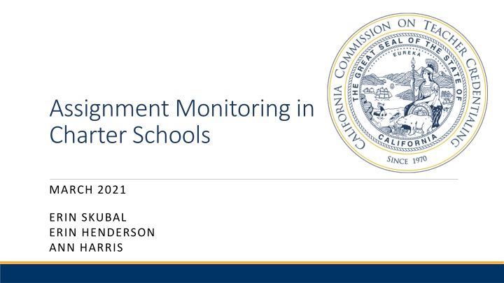 assignment monitoring in charter schools