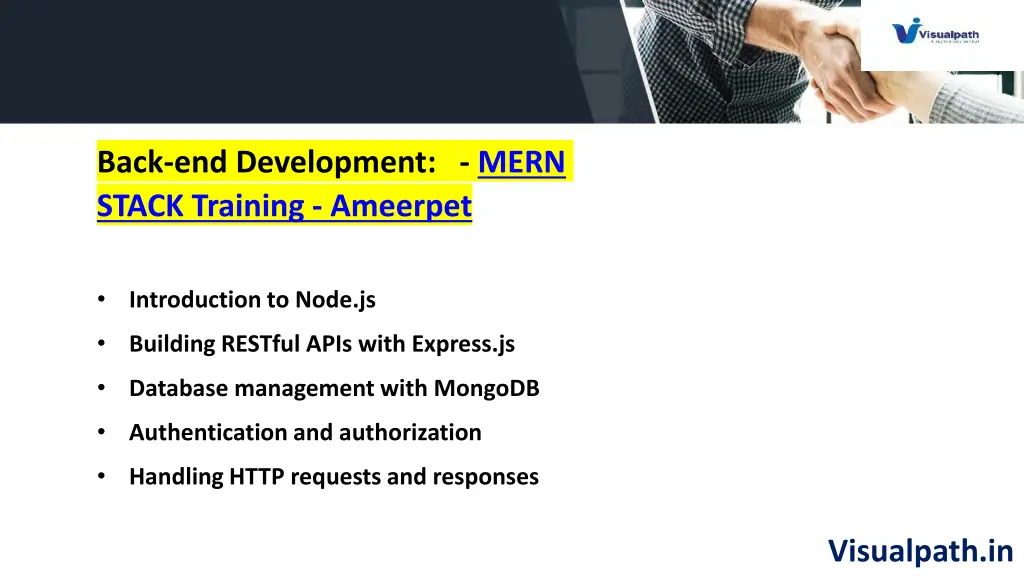 back end development mern stack training ameerpet